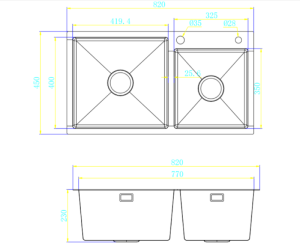 Chậu rửa chén Maadela MDS-8245L - 9 Chậu rửa chén Maadela MDS-8245L - 8