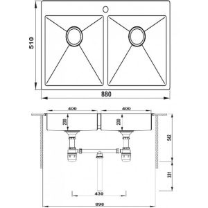 BỘ CHẬU BẾP HAFELE 567.20.577 - 6 BỘ CHẬU BẾP HAFELE 567.20.577 - 5
