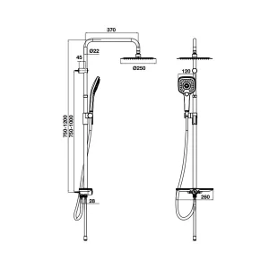 THANH SEN KẾT HỢP KỆ INTENSITY HAFELE 589.23.155 - 8