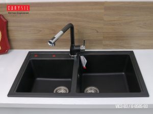 CHẬU RỬA CHÉN CARYSIL VIC3-03/NERA (ĐEN) - 3 CARYSIL VIC3-03/NERA