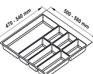 Khay Chia Classico Xám 600mm Hafele 556.52.246 - 6 Khay Chia Classico Xám 600mm Hafele 556.52.246 - 5