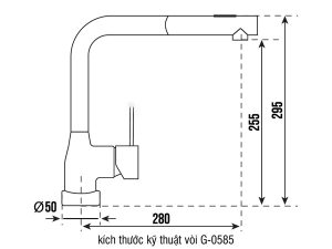 VÒI RỬA CARYSIL G-0585-03/NERA (ĐEN) - 1 CARYSIL G-0585-03/NERA