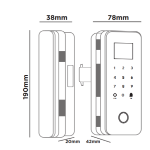 KHÓA CỬA VÂN TAY HUBERT HB CK68 BLACK - 5 KHÓA CỬA VÂN TAY HUBERT HB CK68 BLACK - 4