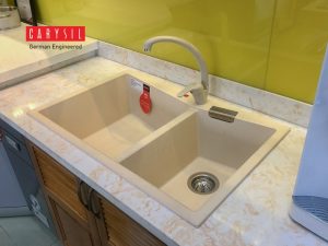 CHẬU RỬA CHÉN CARYSIL LMC5-18/CHAMPAGNE (VÀNG KEM) - 3 CARYSIL LMC5-18/CHAMPAGNE