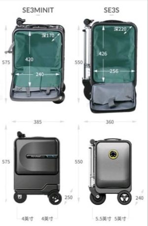 VALI ĐIỆN AIRWHEEL SE3 MINI T MÀU ĐEN - 37 VALI ĐIỆN AIRWHEEL SE3 MINI T MÀU ĐEN - 36