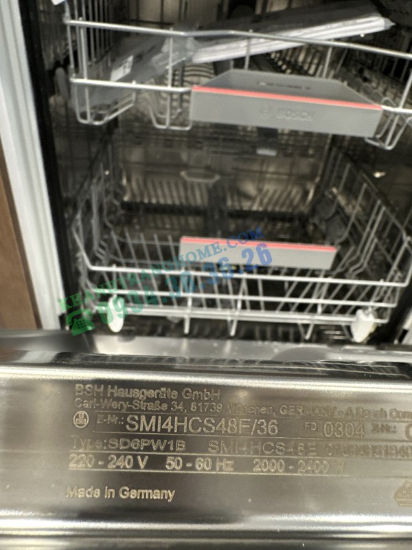 MÁY RỬA BÁT BÁN ÂM BOSCH HMH.SMI4HCS48E SERIE 4 14 BỘ - 45