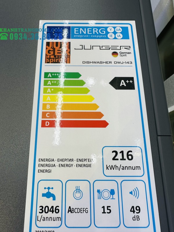 MÁY RỬA BÁT JUNGER DWJ-143 - 149