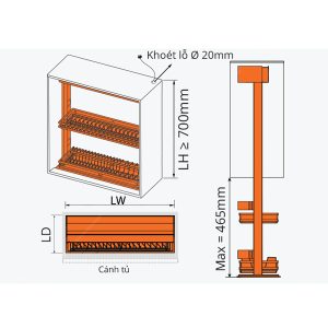 GIÁ BÁT ĐĨA NÂNG HẠ GARIS GL06.8XT - 5