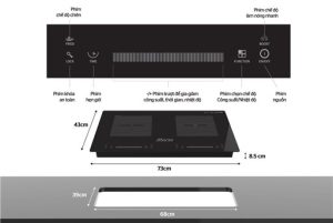 BẾP ĐÔI ĐIỆN TỪ HỒNG NGOẠI SUNHOUSE MAMA MMB888EI