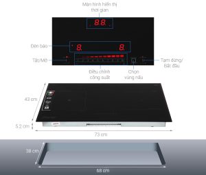 Bếp đôi điện từ hồng ngoại Sunhouse MMB9986 - 1 BẾP ĐÔI ĐIỆN TỪ HỒNG NGOẠI SUNHOUSE MMB9986