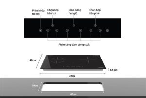 BẾP ĐÔI ĐIỆN TỪ HỒNG NGOẠI SUNHOUSE SHB EI01