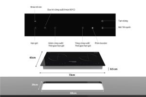 BẾP ĐÔI ĐIỆN TỪ SUNHOUSE MAMA MMB 03I - 1 BẾP ĐÔI ĐIỆN TỪ SUNHOUSE MAMA MMB 03I