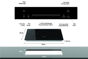 BẾP ĐÔI ĐIỆN TỪ SUNHOUSE MMB9301 - 1 BẾP ĐÔI ĐIỆN TỪ SUNHOUSE MMB9301