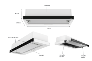 MÁY HÚT MÙI ÂM TỦ SUNHOUSE SHB6128 - 1 MÁY HÚT MÙI ÂM TỦ SUNHOUSE SHB6128