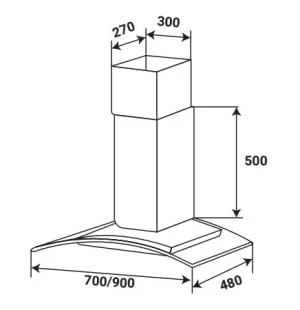 MÁY HÚT MÙI KAFF KF GBT9007 - 1 MÁY HÚT MÙI KAFF KF GBT9007