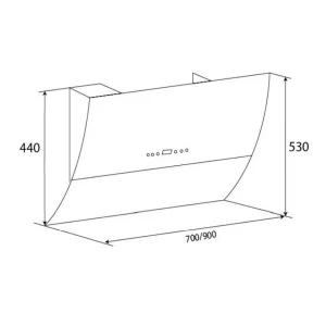 MÁY HÚT MÙI KAFF KF LUX AT70H BK - 1 MÁY HÚT MÙI KAFF KF LUX AT70H BK