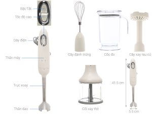 MÁY XAY CẦM TAY SMEG HBF02CREU 535 43 615