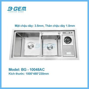 CHẬU INOX B-GEM BG-10048AC - 7 CHẬU INOX B-GEM BG-10048AC - 6