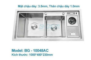 CHẬU INOX B-GEM BG-10048AC - 5 CHẬU INOX B-GEM BG-10048AC - 4