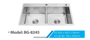 CHẬU INOX B-GEM BG-8245 - 5 CHẬU INOX B-GEM BG-8245 - 4