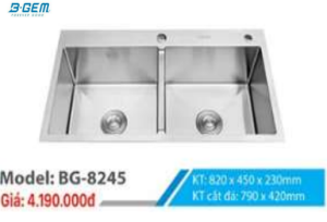 CHẬU INOX B-GEM BG-8245 - 7 CHẬU INOX B-GEM BG-8245 - 6