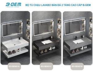 Bộ chậu Lavabo bàn đá 2 tầng B-GEM BG-BĐ601C - 7 Bộ chậu Lavabo bàn đá 2 tầng B-GEM BG-BĐ601C - 6