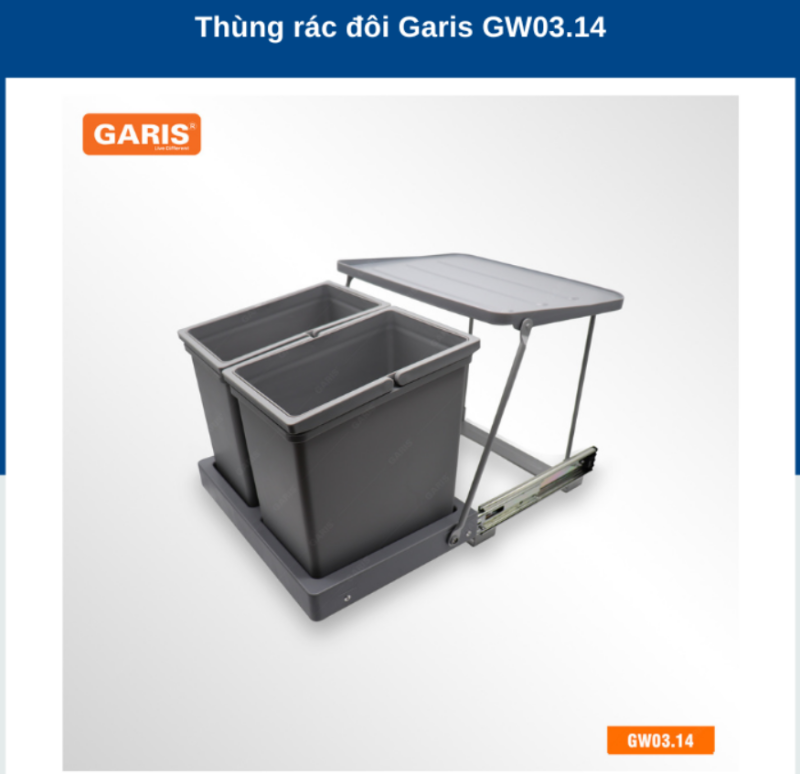 Thùng rác đôi GARIS GW03.14 - 1