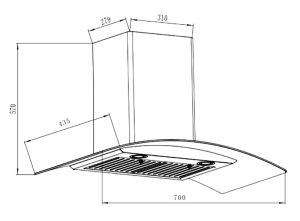 MÁY HÚT MÙI BINOVA BI-1700SH | 70CM