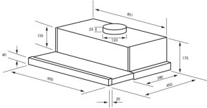 MÁY HÚT MÙI BINOVA BI-28-W-09 - 2 MÁY HÚT MÙI BINOVA BI-28-W-09