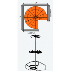 GIÁ XOAY TREO GÓC TỦ QUẦN ÁO GARIS GW33E - 5 GIÁ XOAY TREO GÓC TỦ QUẦN ÁO GARIS GW33E - 4