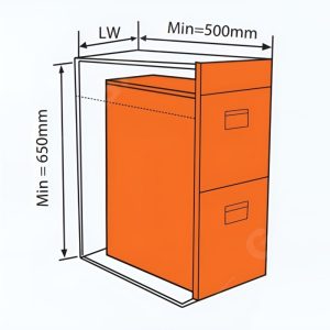 Thùng gạo mặt kính đen GARIS MR07.30B - 5 Thùng gạo mặt kính đen GARIS MR07.30B - 4