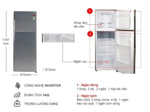 Tủ lạnh Sharp Inverter 315 lít SJ-X346E-DS - 12 Tủ lạnh Sharp Inverter 315 lít SJ-X346E-DS - 11