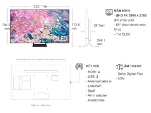 Smart Tivi QLED Samsung 4K 55 inch QA55Q60BAKXXV - 11 Smart Tivi QLED Samsung 4K 55 inch QA55Q60BAKXXV - 10