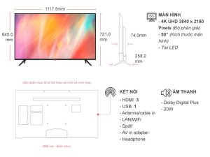 Smart Tivi Samsung 4K 50 inch UA50AU7002KXXV - 9 Smart Tivi Samsung 4K 50 inch UA50AU7002KXXV - 8