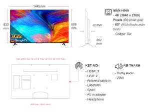 Google Tivi TCL 4K 65 inch 65P638 - 7