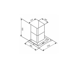 Máy hút mùi tum kính Capri CR-638H - 1 MÁY HÚT MÙI TUM KÍNH CAPRI CR-638H