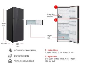 Tủ lạnh Hitachi Inverter 349 lít R-FVY480PGV0-GMG - 13