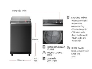 Máy giặt Sharp Inverter 10.5 kg ES-X105HV-S - 10 Máy giặt Sharp Inverter 10.5 kg ES-X105HV-S - 9