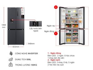 Tủ lạnh Toshiba Inverter 509 lít GR-RF605WI-PMV(06)-MG - 13 Tủ lạnh Toshiba Inverter 509 lít GR-RF605WI-PMV(06)-MG - 12