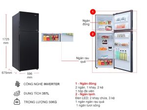 Tủ lạnh Aqua Inverter 357 lít AQR-T376FA(FB) - 11 Tủ lạnh Aqua Inverter 357 lít AQR-T376FA(FB) - 10