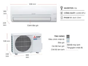 Máy lạnh Mitsubishi Electric Inverter 1.5 HP MSY/MUY-JW35VF - 12 Máy lạnh Mitsubishi Electric Inverter 1.5 HP MSY/MUY-JW35VF - 11
