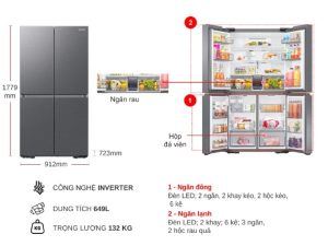 Tủ lạnh Samsung Inverter 649 lít RF59C700ES9/SV - 11