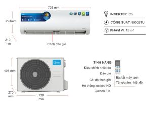Máy lạnh Midea Inverter 1 HP MSAGII-10CRDN8 - 10