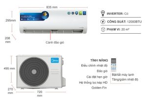 Máy lạnh Midea Inverter 1.5 HP MSAGII-13CRDN8 - 11 Máy lạnh Midea Inverter 1.5 HP MSAGII-13CRDN8 - 10