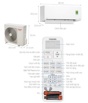 Máy lạnh Toshiba Inverter 1 HP RAS-H10E2KCVG-V - 14