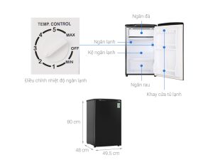 Tủ lạnh Aqua 90 lít AQR-D99FA(BS) - 11 Tủ lạnh Aqua 90 lít AQR-D99FA(BS) - 10