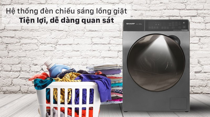 Máy giặt Sharp Inverter 12.5 Kg ES-FK1252PV-S - 4
