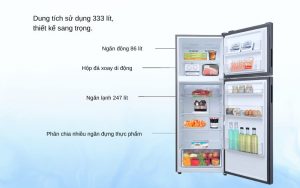 Tủ lạnh Aqua Inverter 333 lít AQR-T352FA(FB) - 10