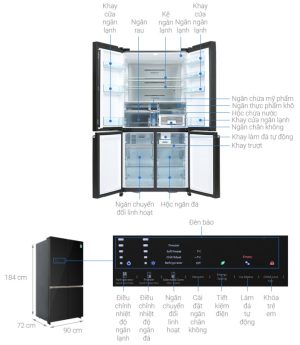 Tủ lạnh Hitachi Inverter 569 lít R-WB640VGV0-GBK - 13 Tủ lạnh Hitachi Inverter 569 lít R-WB640VGV0-GBK - 12