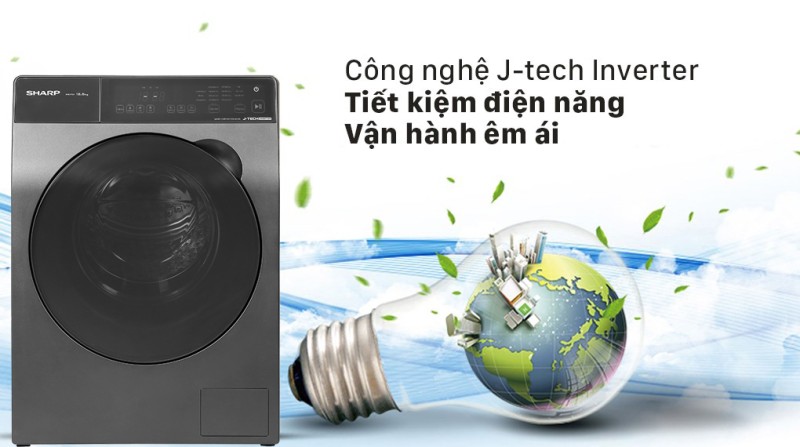 Máy giặt Sharp Inverter 12.5 Kg ES-FK1252PV-S - 10